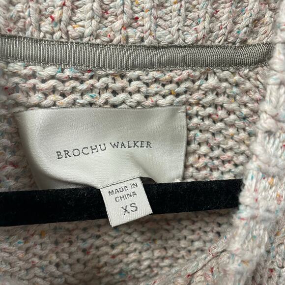 Brochu Walker Beige Multicolor Knit Pullover Sweater Womens XS - Picture 5 of 6